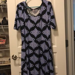 LuLaRoe Ana Maxi Dress - purple and black